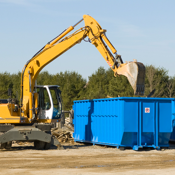 are there any restrictions on where a residential dumpster can be placed in Big Rock